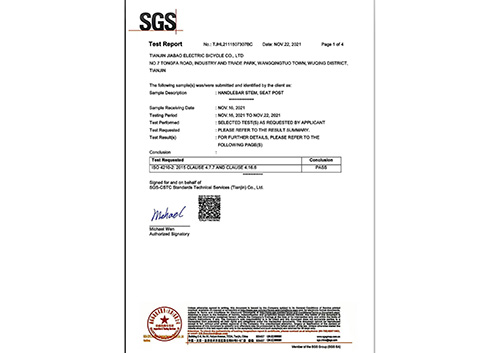 SGS檢測(cè)英文版 質(zhì)檢報(bào)告